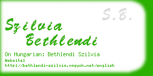 szilvia bethlendi business card